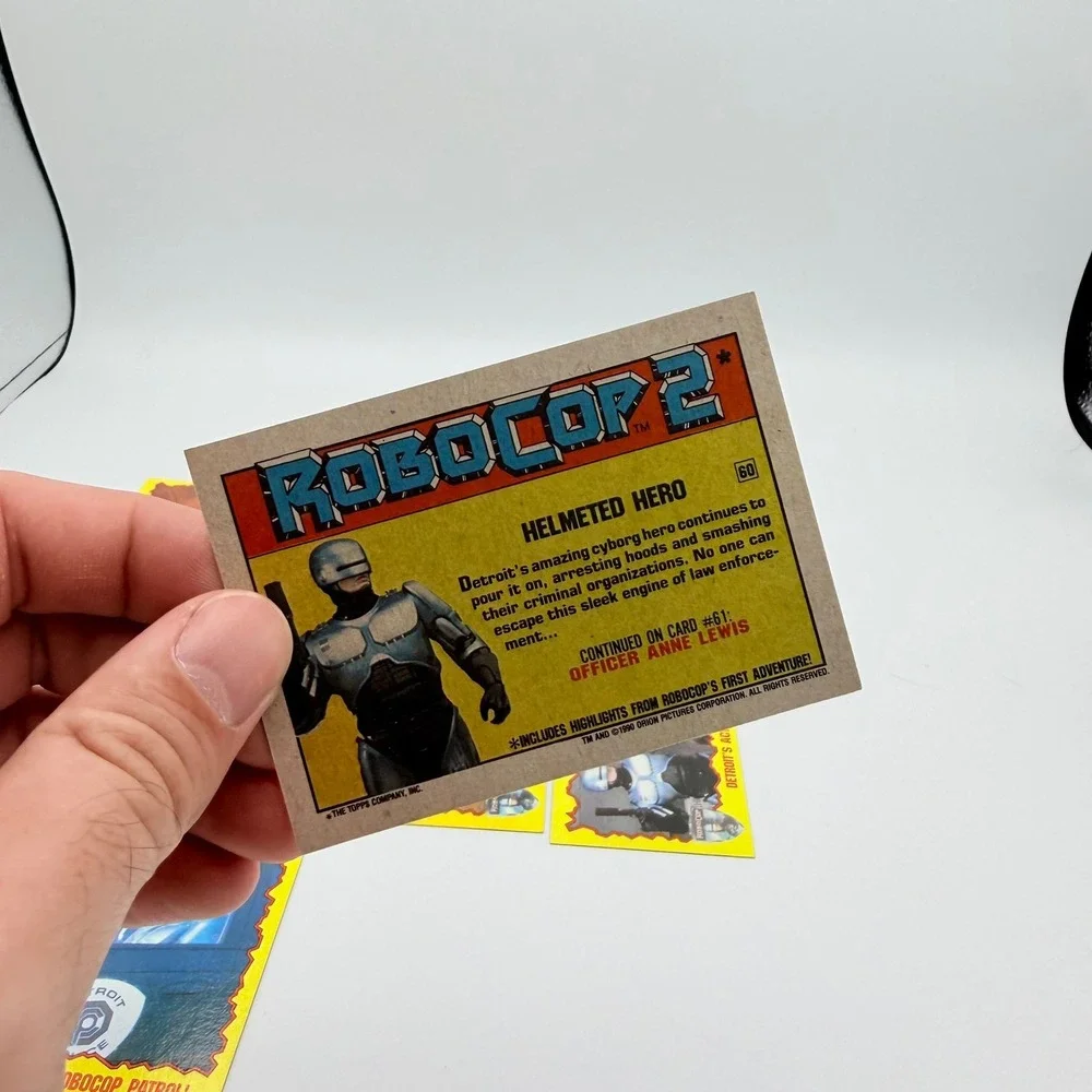 Topps RoboCop 2 Trading Cards Unisex OS Yellow Excellent 1990 Movie Lot of 10
